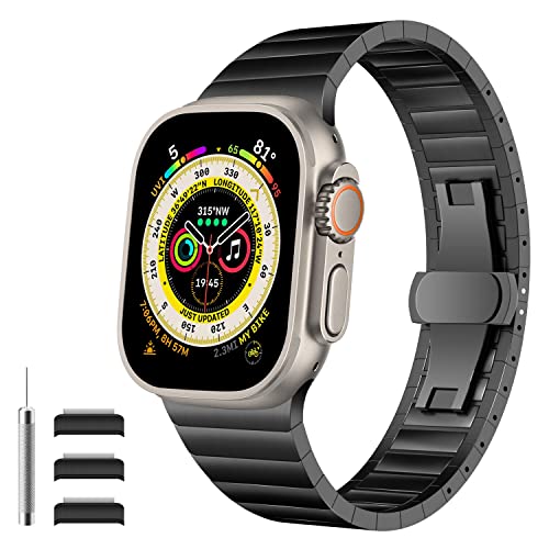 KSKSPE Armband für Apple Watch 49mm 45mm 44mm 42mm 41mm 40mm 38mm,Edelstahl Classic Upgrade Ersatzarmband für Apple Watch Ultra 2 /Series 9 8 7 6 5 4 3 2 1 SE Strap von KSKSPE