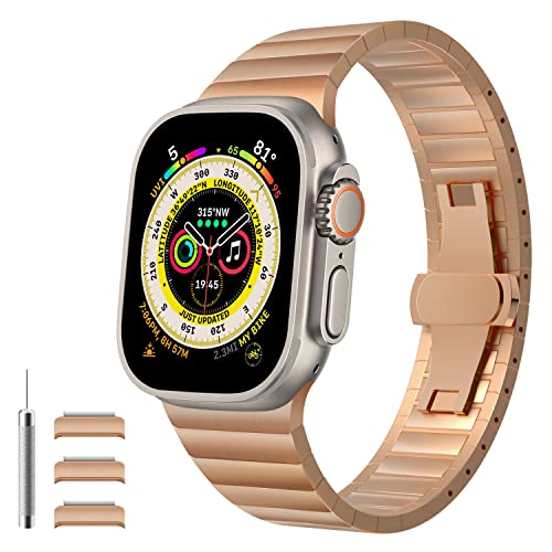 KSKSPE Armband für Apple Watch 49mm 45mm 44mm 42mm 41mm 40mm 38mm,Edelstahl Classic Upgrade Ersatzarmband für Apple Watch Ultra 2 /Series 9 8 7 6 5 4 3 2 1 SE Strap von KSKSPE