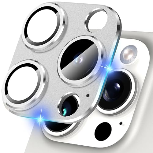 KSKSPE Kamera Linse Schutzfolie für iPhone 15 Pro/15 Pro Max Kameraschutz,Gefrostetem Aluminium-Legierung HD Gehärtetem Glas für iPhone 15 Pro/15 Pro Max Kamera Schutz von KSKSPE