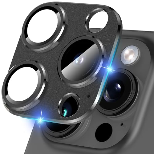 KSKSPE Kamera Linse Schutzfolie für iPhone 15 Pro/15 Pro Max Kameraschutz,Gefrostetem Aluminium-Legierung HD Gehärtetem Glas für iPhone 15 Pro/15 Pro Max Kamera Schutz von KSKSPE