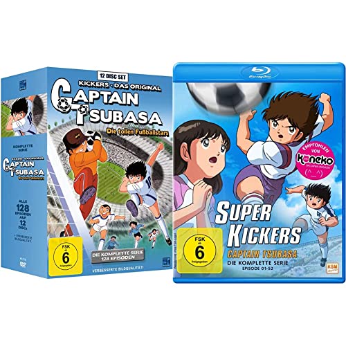 Captain Tsubasa: Die tollen Fußballstars - Die komplette Serie [12 DVDs] & Captain Tsubasa - Super Kickers Gesamtedition - Folge 01-52 [Blu-ray] von KSM Anime