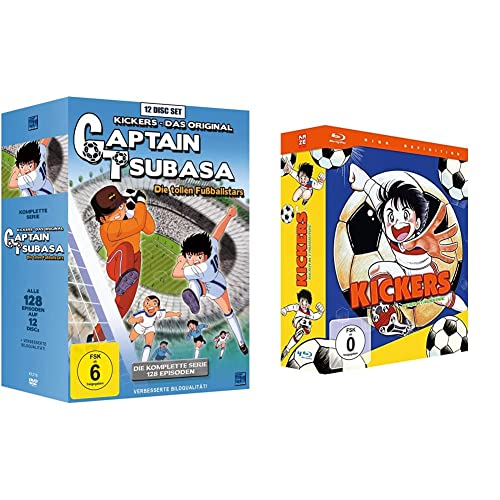 Captain Tsubasa: Die tollen Fußballstars - Die komplette Serie [12 DVDs] & Kickers - Gesamtausgabe + OVA - [ Blu-ray] von KSM GmbH