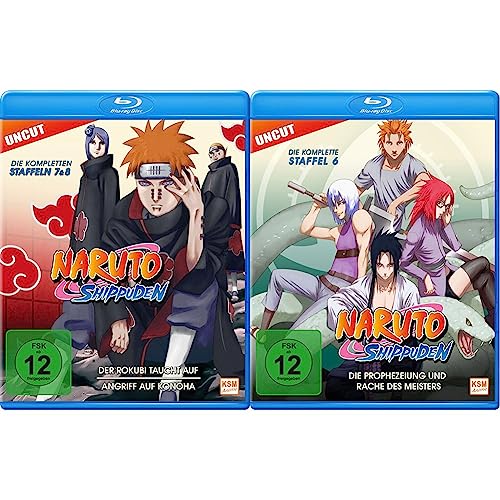 Naruto Shippuden - Der Rokubi taucht auf / Angriff auf Konoha & Naruto Shippuden - Staffel 6: Folge 333-363 - Die Prophezeiung und Rache des Meisters (Uncut) [Blu-ray] von KSM GmbH