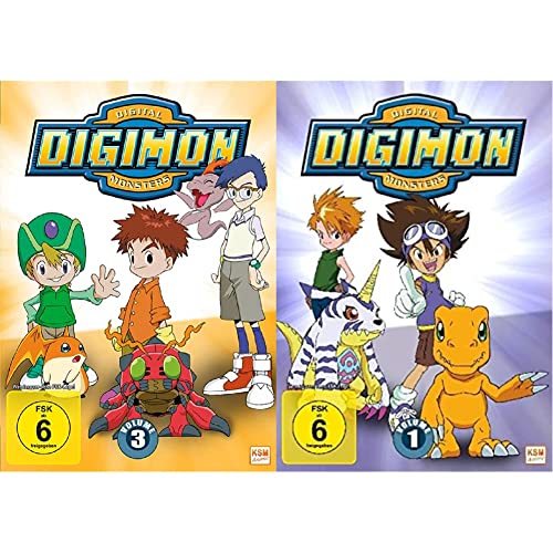Digimon Adventure 01 (Volume 3: Episode 37-54) [3 DVDs] & Digimon Adventure 01 (Volume 1: Episode 01-18) [3 DVDs] von KSM