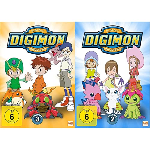 Digimon Adventure 01 (Volume 3: Episode 37-54) [3 DVDs] & Digimon Adventure 01 (Volume 2: Episode 19-36) [3 DVDs] von KSM