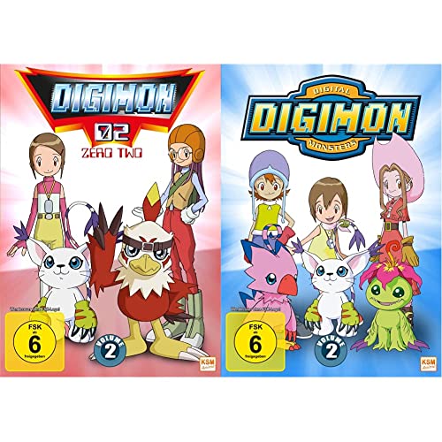 Digimon Adventure 02 (Volume 2: Episode 18-34) [3 DVDs] & Digimon Adventure 01 (Volume 2: Episode 19-36) [3 DVDs] von KSM