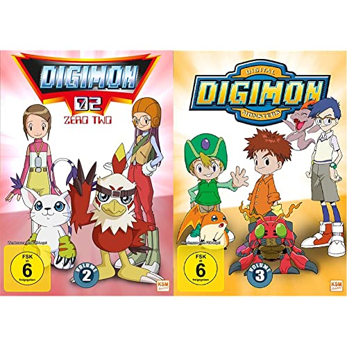 Digimon Adventure 02 (Volume 2: Episode 18-34) [3 DVDs] & Digimon Adventure 01 (Volume 3: Episode 37-54) [3 DVDs] von KSM