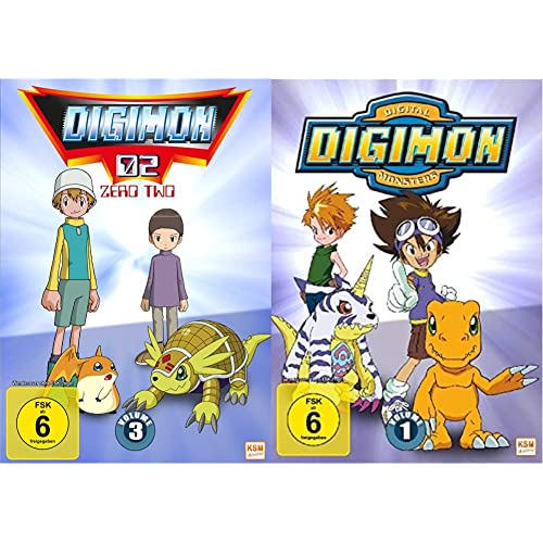 Digimon Adventure 02 (Volume 3: Episode 35-50) [3 DVDs] & Digimon Adventure 01 (Volume 1: Episode 01-18) [3 DVDs] von KSM