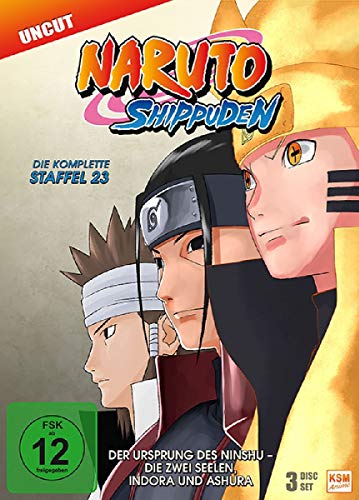 Naruto Shippuden - Staffel 23: Der Ursprung des Ninshu - Die zwei Seelen, Indora und Ashura (Folgen 679-689) [3 DVDs] von KSM