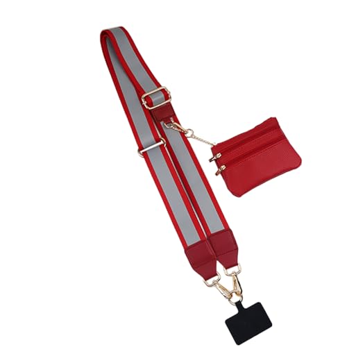 KSOPUERT Reflektierende Kleidung mit Reißverschluss Brieftasche Verstellbarer Telefongurt Outdoor Sport Universal Tasche (Reflektierend Rot) von KSOPUERT