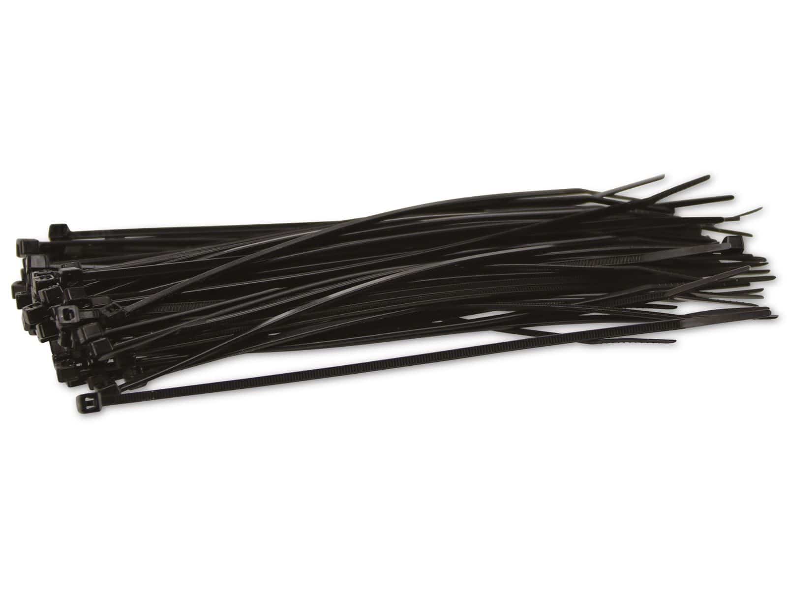 KSS Kabelbinder-Sortiment Polyamid 6.6, schwarz, 165x2,5, UV-beständig, 100 Stück von KSS
