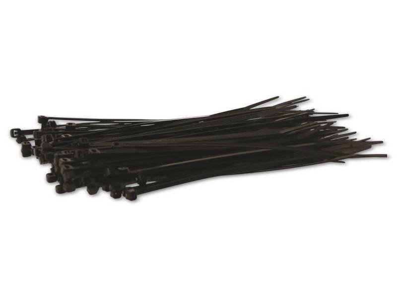 KSS Kabelbinder-Sortiment Polyamid 6.6, schwarz, 180x3,6, UV-beständig, 100 Stück von KSS