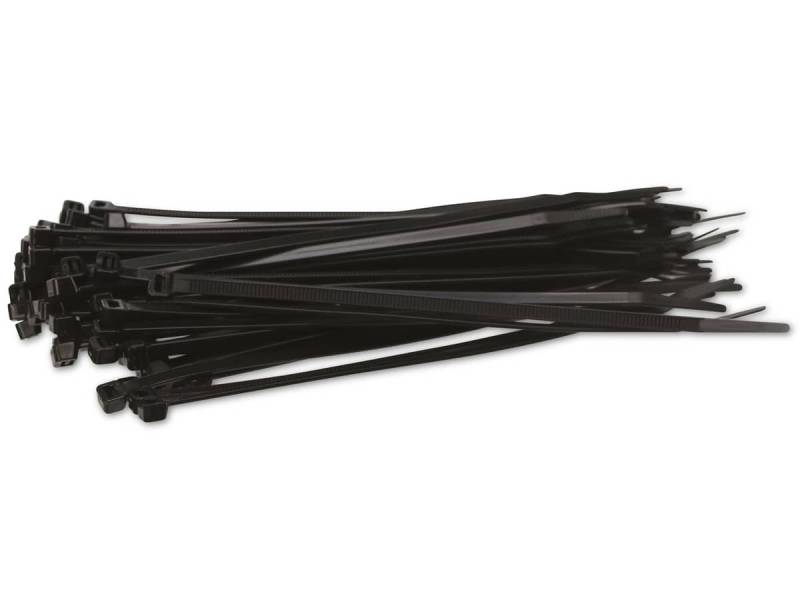 KSS Kabelbinder-Sortiment Polyamid 6.6, schwarz, 190x4,8, UV-beständig, 100 Stück von KSS