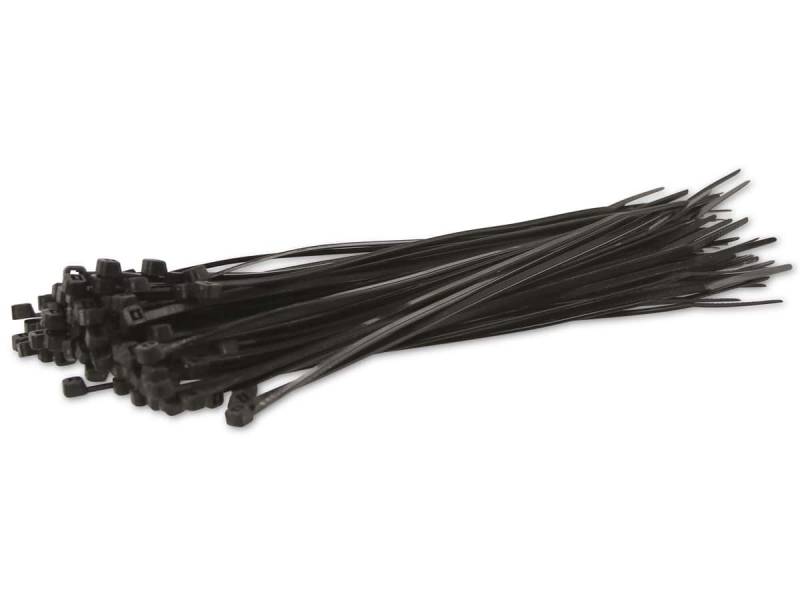 KSS Kabelbinder-Sortiment Polyamid 6.6, schwarz, 203x3,2, UV-beständig, 100 Stück von KSS