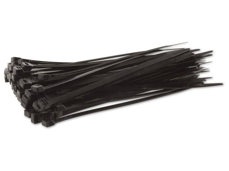 KSS Kabelbinder-Sortiment Polyamid 6.6, schwarz, 240x7,6, UV-beständig, 100 Stück von KSS