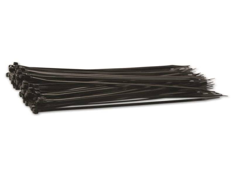 KSS Kabelbinder-Sortiment Polyamid 6.6, schwarz, 265x3,6, UV-beständig, 100 Stück von KSS