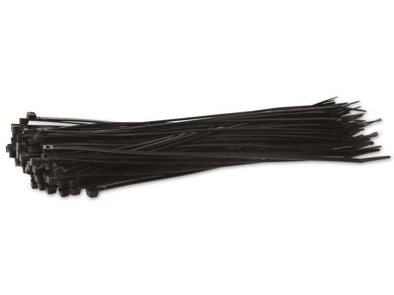 KSS Kabelbinder-Sortiment Polyamid 6.6, schwarz, 280x4,8, UV-beständig, 100 Stück von KSS