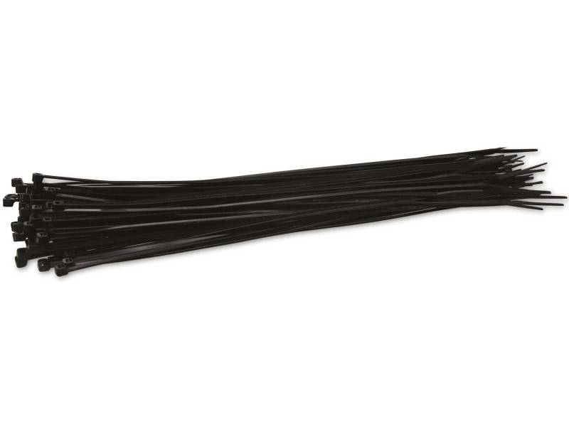 KSS Kabelbinder-Sortiment Polyamid 6.6, schwarz, 292x3,6, UV-beständig, 100 Stück von KSS