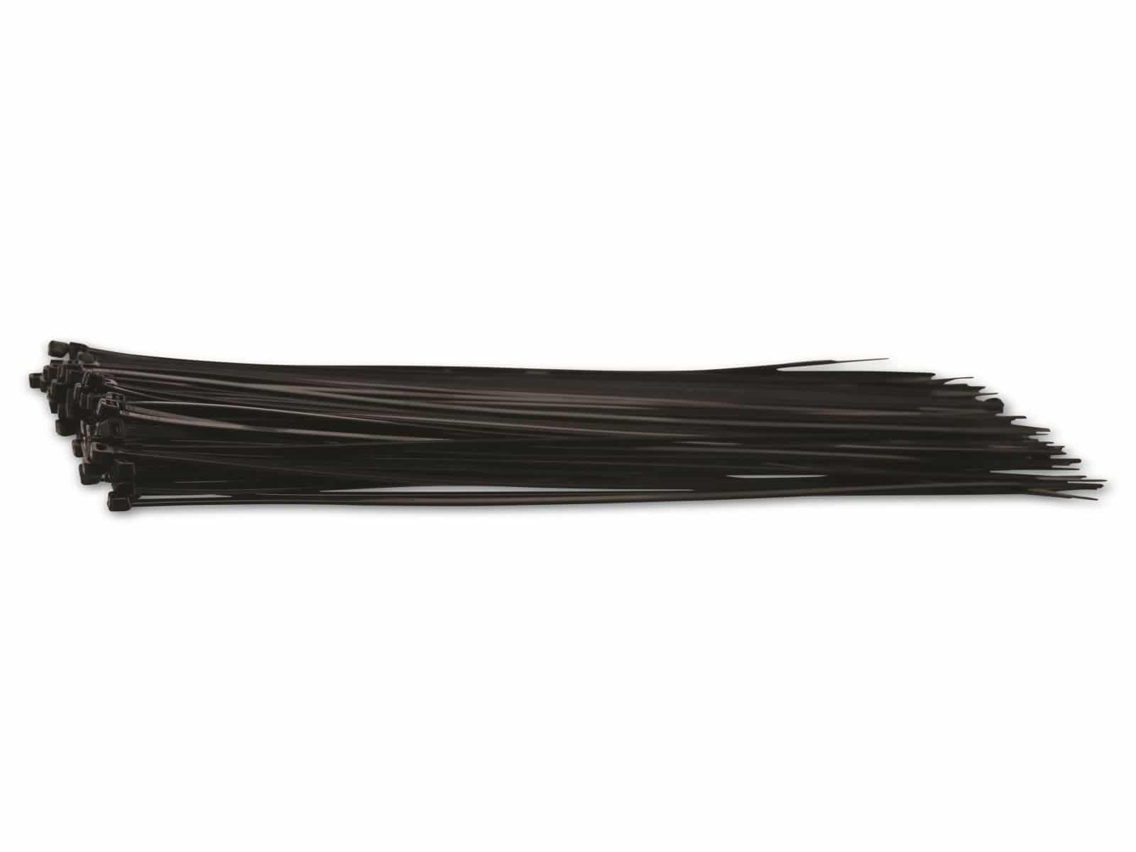 KSS Kabelbinder-Sortiment Polyamid 6.6, schwarz, 330x3,6, UV-beständig, 100 Stück von KSS