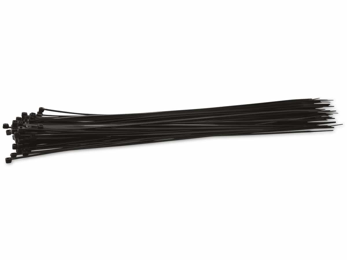 KSS Kabelbinder-Sortiment Polyamid 6.6, schwarz, 368x3,6, UV-beständig, 100 Stück von KSS