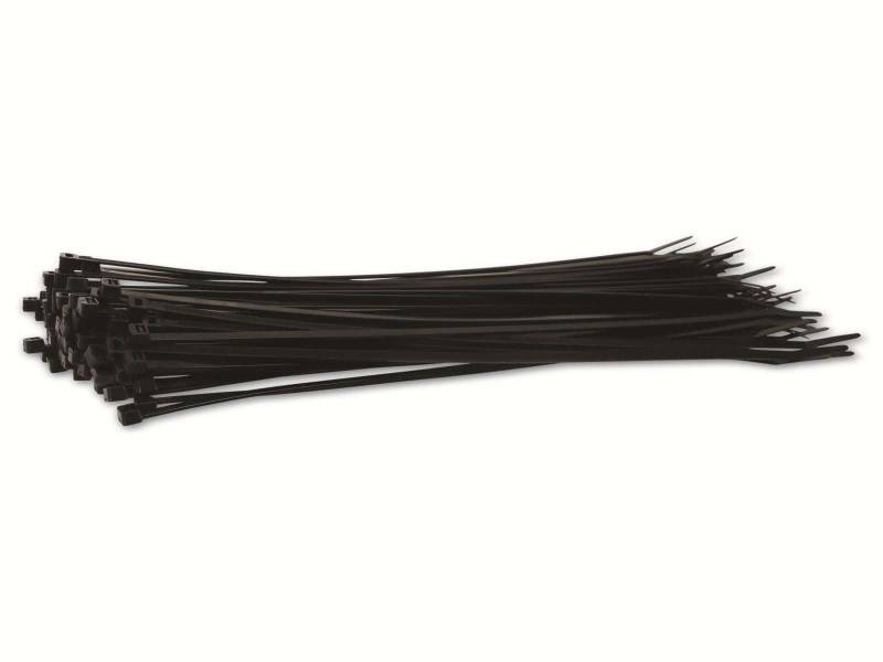 KSS Kabelbinder-Sortiment Polyamid 6.6, schwarz, 380x6,4, UV-beständig, 100 Stück von KSS