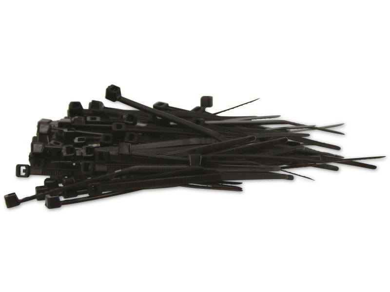 KSS Kabelbinder-Sortiment Polyamid 6.6, schwarz, 63,7x2,4, UV-beständig, 100 Stück von KSS