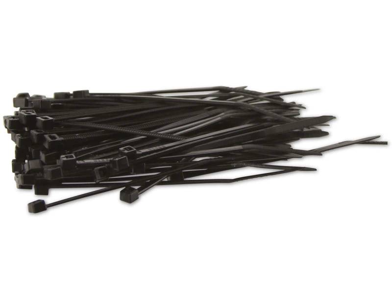 KSS Kabelbinder-Sortiment Polyamid 6.6, schwarz, 80x2,5, UV-beständig, 100 Stück von KSS
