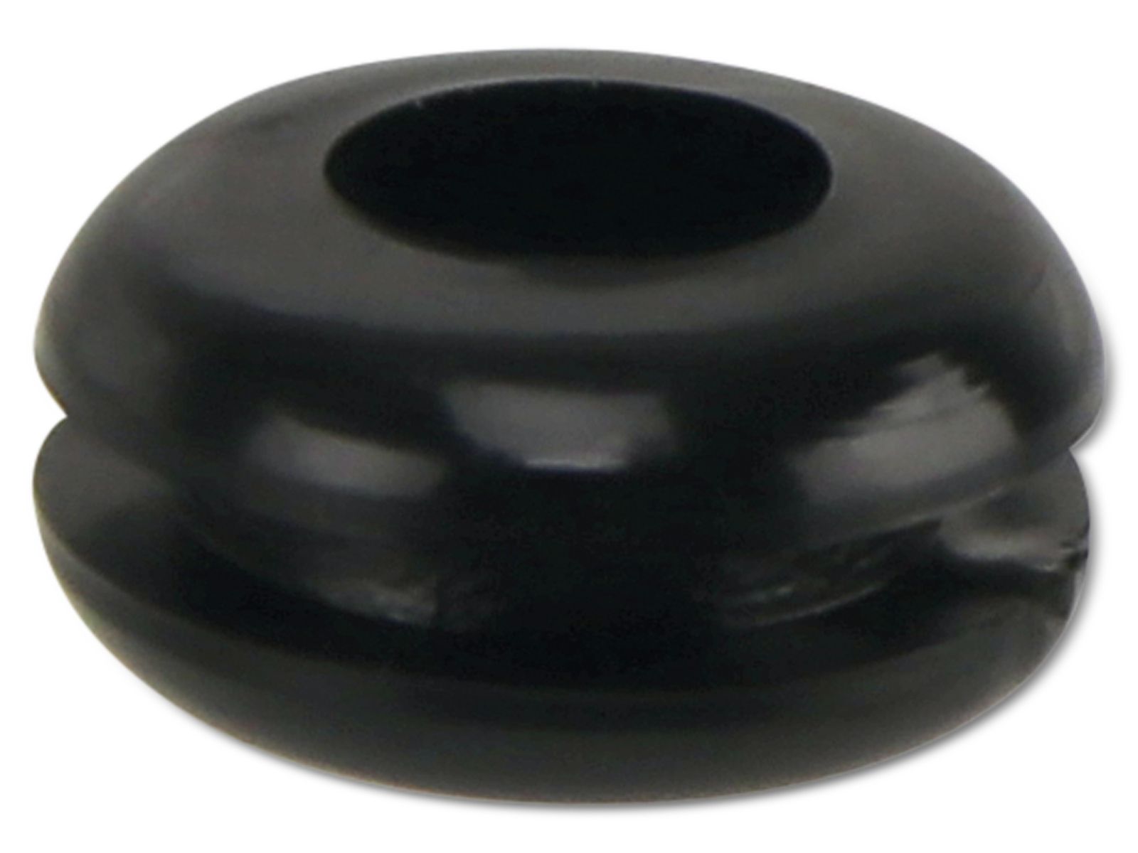 KSS Kabeldurchführungstülle PVC, schwarz, Plattenstärke 1,7, Loch-Ø 6,4, geschlossen, 1 Stück von KSS
