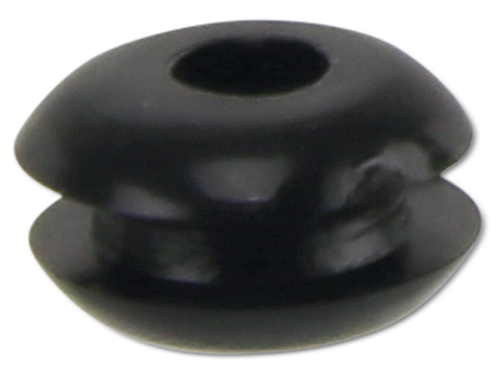 KSS Kabeldurchführungstülle PVC weich, schwarz, Plattenstärke 1,7, Loch-Ø 3, offen, 1 Stück von KSS