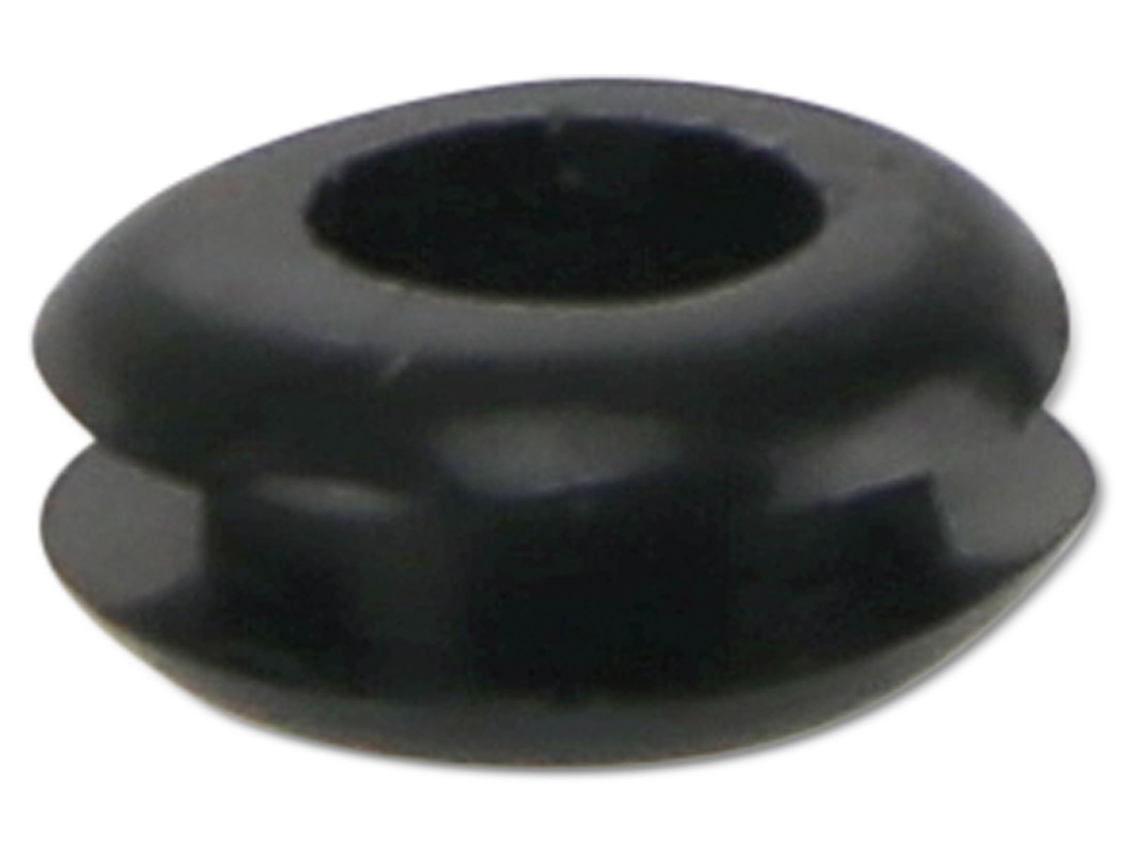 KSS Kabeldurchführungstülle PVC weich, schwarz, Plattenstärke 1,7, Loch-Ø 5, offen, 1 Stück von KSS