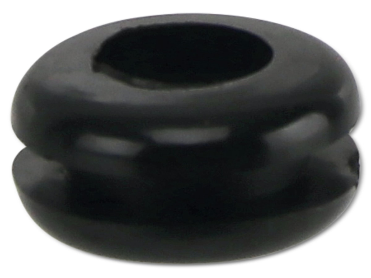 KSS Kabeldurchführungstülle PVC weich, schwarz, Plattenstärke 2,3, Loch-Ø 7,8, offen, 1 Stück von KSS