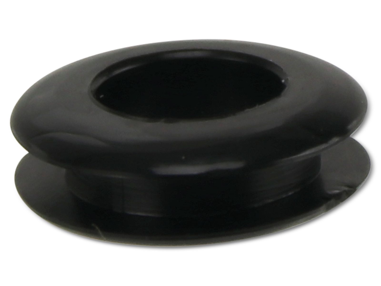 KSS Kabeldurchführungstülle PVC weich, schwarz, Plattenstärke 3,4, Loch-Ø 10,5, offen, 1 Stück von KSS