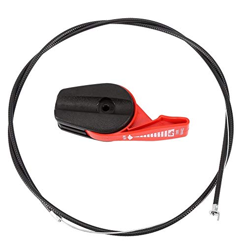Gaszug für Rasenmäher 65 Zoll mit Schalthebelgriff für Rasenmäher für Garten (Farbe: Rot) von KSTE