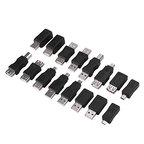 KSTE 16PCS Multi USB2.0-Adapter-Konverter USB-Stecker auf Buchse Micro USB von KSTE