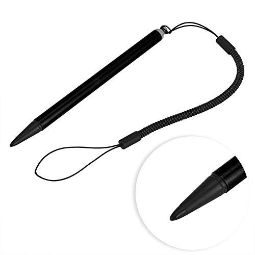 KSTE Screen Touch Pen, Bildschirm Touch Painting Pen, Schirm Noten Anstrich Feder Resistive Stylus mit Federseil for POS PDA Navigator (Schwarz) von KSTE