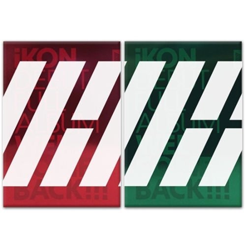 iKON-[WELCOME BACK] DEBUT FULL ALBUM RED VER CD+64p Photo Book+16p Big Post Card+1p Sticker+1p Photo Card+3p Polaroid K-POP Sealed YG von KT MUSIC