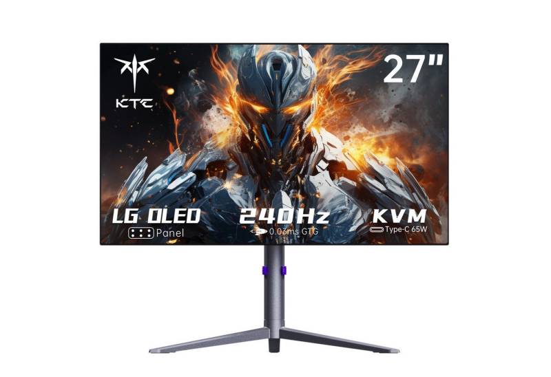 KTC G27P6 27-inch LG OLED Gaming Monitor, 2560x1440 16:9 240Hz Curved-OLED-Monitor (2560x1440 px, 240 Hz, LG OLED, 136% sRGB HDR10 0.03ms GTG Response Time, Low Blue FreeSync&G-Sync) von KTC