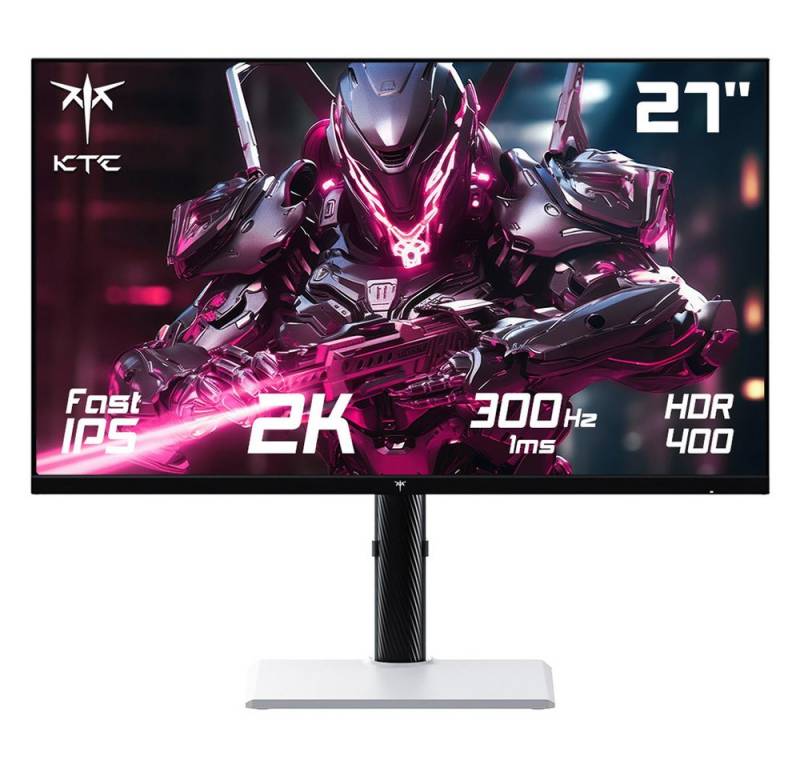 KTC H27E6 27 Zoll QHD 300Hz Gaming-Monitor (2560x1440 px, 1 ms Reaktionszeit, 300 Hz, FAST IPS, FreeSync & G-Sync, 1ms Reaktionszeit, 144% sRGB, HDR 400) von KTC