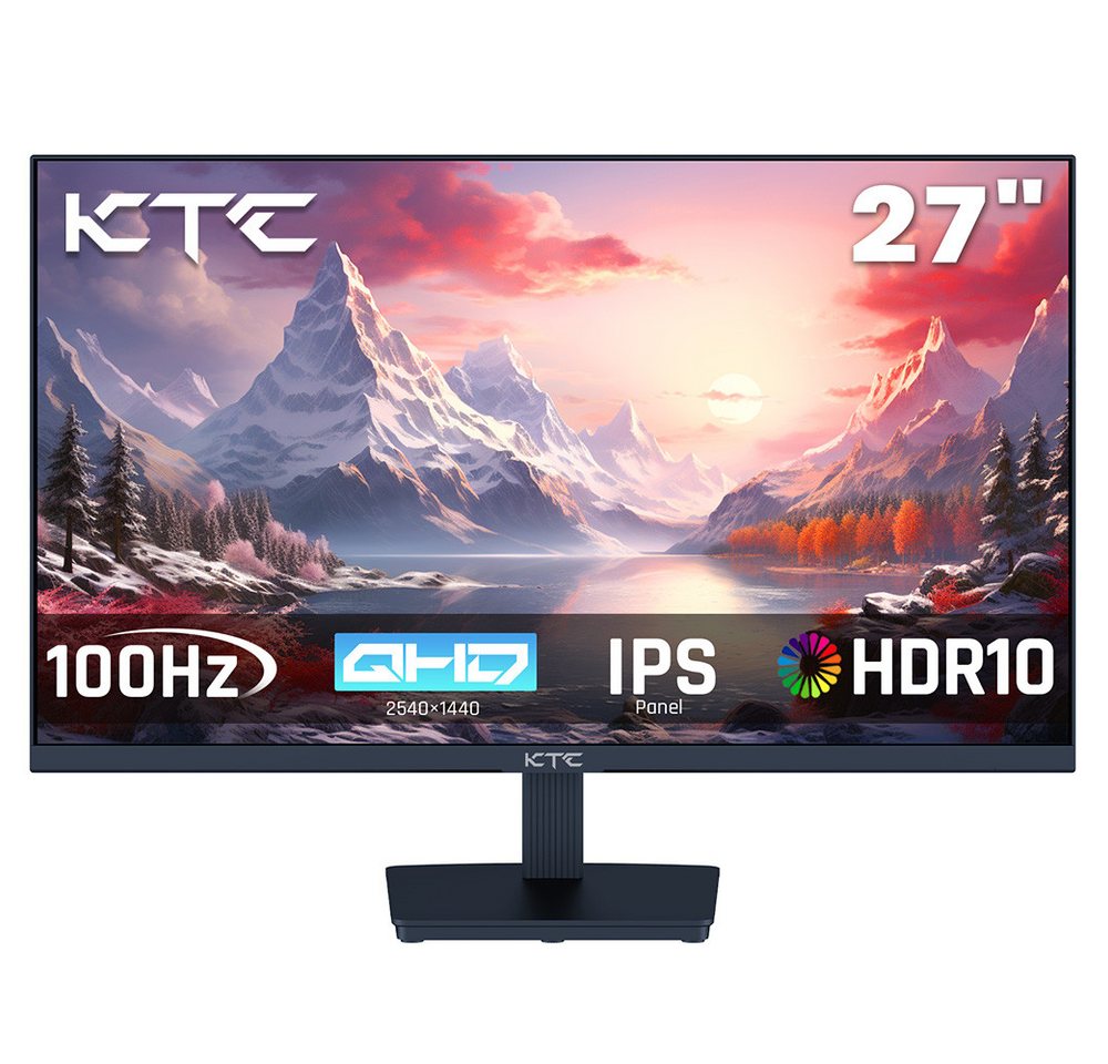 KTC H27T27 mit 2K QHD-Auflösung und fortschrittlichem IPS-Panel Gaming-Monitor (2560 x 1440 px, QHD, 100 Hz) von KTC