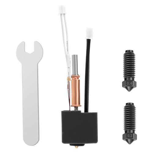 Hotend-Kit für Anycubic Kobra 3 mit 0.4 + 0.2 mm Druckdüse für Kobra 3 Hotend für Kobra 3 Combo mit Schraubenschlüssel Anycubic Kobra 3 Combo 3D-Drucker Zubehör für Anycubic Kobra 3/ACE Pro von KTCINA