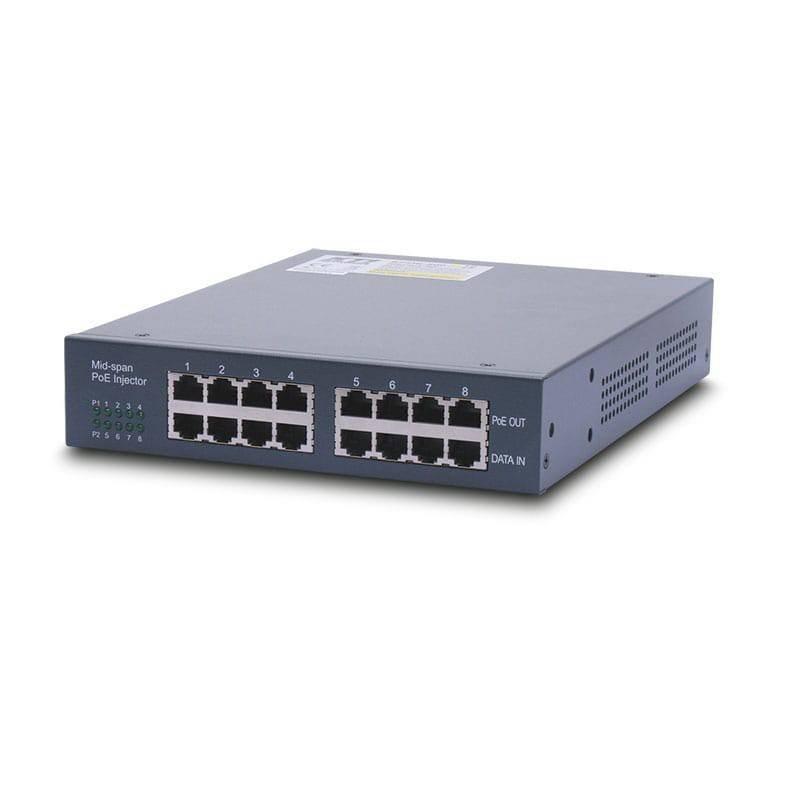 KPOE-800HP 8-Port High PoE Injektor (KPOE-800-HP) von KTI NETWORKS