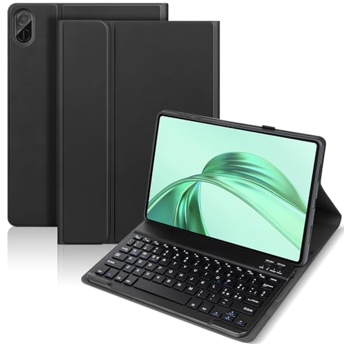 KTOITION Schutzhülle mit Bluetooth-Tastatur für Honor Pad X8a 11 Zoll 2024 – italienisches QWERTY-Layout, ultradünnes Design mit vollständiger Abdeckung, abnehmbarer Tastatur und Stoßschutz – Schwarz KTOITION Schutzhülle mit Bluetooth-Tastatur für Honor Pad X8a 11 Zoll 2024 – italienisches QWERTY-Layout, ultradünnes Design mit vollständiger Abdeckung, abnehmbarer Tastatur und Stoßschutz – Schwarz von KTOITION