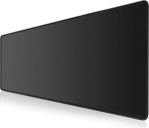 KTRIO Gaming Mauspad XXXL Größe Mauspad 900x400mm,Multifunktionale große Unterlage Mousepad, Mousepad Large Size verbessert Präzision und Geschwindigkeit Gummiunterseite (Schwarz) von KTRIO