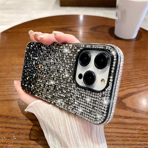 KTUCN Bling Glitter Diamond Gradient Strass Handyhülle für iPhone 16 15 14 Pro Max 13 12 11 X XS 7 8 Plus Stoßfeste Hülle, Schwarz, Für iPhone 11Pro Max KTUCN Bling Glitter Diamond Gradient Strass Handyhülle für iPhone 16 15 14 Pro Max 13 12 11 X XS 7 8 Plus Stoßfeste Hülle, Schwarz, Für iPhone 11Pro Max von KTUCN