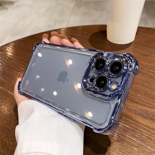 KTUCN Galvanisierte transparente Handyhülle für iPhone 15 14 13 12 11 16 Pro Max Plus X Xs XR Max Stoßstange Stoßfeste durchsichtige Abdeckung, Himmelblau, für iPhone 16Plus KTUCN Galvanisierte transparente Handyhülle für iPhone 15 14 13 12 11 16 Pro Max Plus X Xs XR Max Stoßstange Stoßfeste durchsichtige Abdeckung, Himmelblau, für iPhone 16Plus von KTUCN