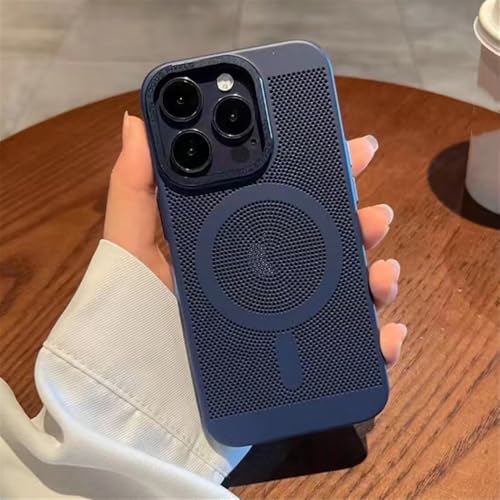 KTUCN Kühlende, atmungsaktive, wärmeableitende, ultradünne Hülle für iPhone 16 11 12 13 14 15 Pro Max Plus, magnetisch für Matte Hülle, Marineblau, für iPhone 12 ProMax KTUCN Kühlende, atmungsaktive, wärmeableitende, ultradünne Hülle für iPhone 16 11 12 13 14 15 Pro Max Plus, magnetisch für Matte Hülle, Marineblau, für iPhone 12 ProMax von KTUCN