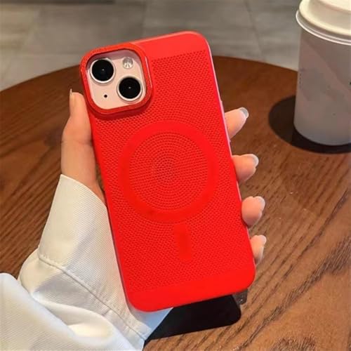 KTUCN Kühlende, atmungsaktive, wärmeableitende, ultradünne Hülle für iPhone 16 11 12 13 14 15 Pro Max Plus, magnetisch für Matte Hülle, rot, für iPhone 11 KTUCN Kühlende, atmungsaktive, wärmeableitende, ultradünne Hülle für iPhone 16 11 12 13 14 15 Pro Max Plus, magnetisch für Matte Hülle, rot, für iPhone 11 von KTUCN