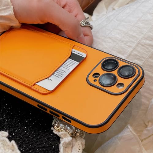 KTUCN Leder-Geldbörse mit Kartenhalter, Handyhülle für iPhone 16 15 14 13 12 11 Pro Max, Glaslinse, Kameraschutzhülle, Orange, für iPhone 11 KTUCN Leder-Geldbörse mit Kartenhalter, Handyhülle für iPhone 16 15 14 13 12 11 Pro Max, Glaslinse, Kameraschutzhülle, Orange, für iPhone 11 von KTUCN