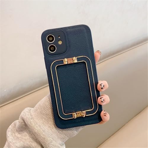 KTUCN Leder-Metall-Faltständerhalterung für iPhone 16 15 14 11 12 13 Pro Max XS X 8 7 Plus Stoßfeste Silikonhülle, Marineblau, für iPhone 15 ProMax KTUCN Leder-Metall-Faltständerhalterung für iPhone 16 15 14 11 12 13 Pro Max XS X 8 7 Plus Stoßfeste Silikonhülle, Marineblau, für iPhone 15 ProMax von KTUCN