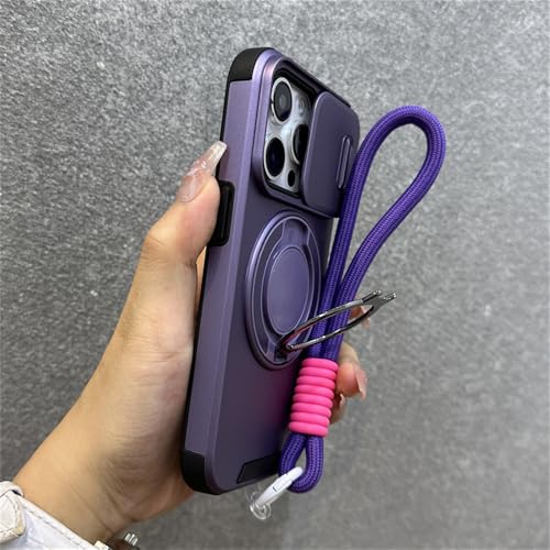 KTUCN Slide Camera Protection Magnethalterung Ständer Handgelenksschlaufe Hülle für iPhone 16 11 12 13 14 15 Pro Max Plus Hüllen, Lila, Für iPhone 11 ProMax KTUCN Slide Camera Protection Magnethalterung Ständer Handgelenksschlaufe Hülle für iPhone 16 11 12 13 14 15 Pro Max Plus Hüllen, Lila, Für iPhone 11 ProMax von KTUCN